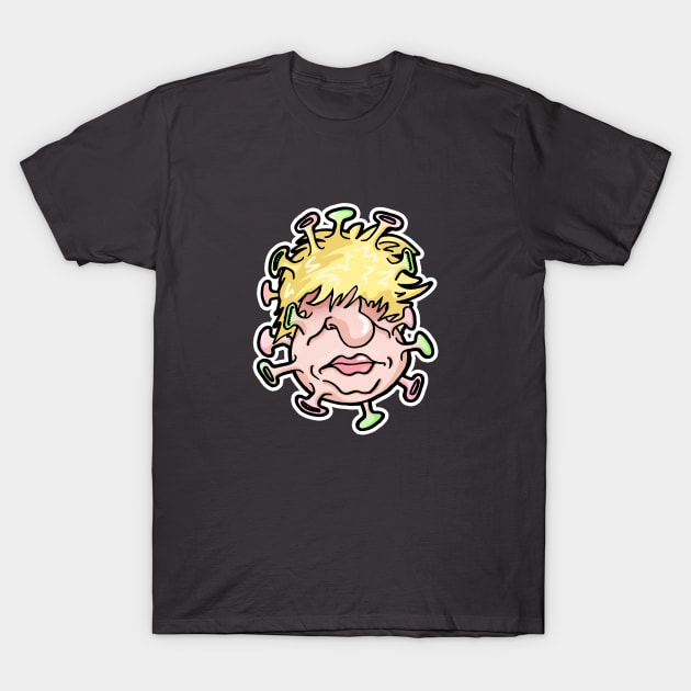 Boris Johnson 'Bovid' Cartoon T-Shirt by STierney